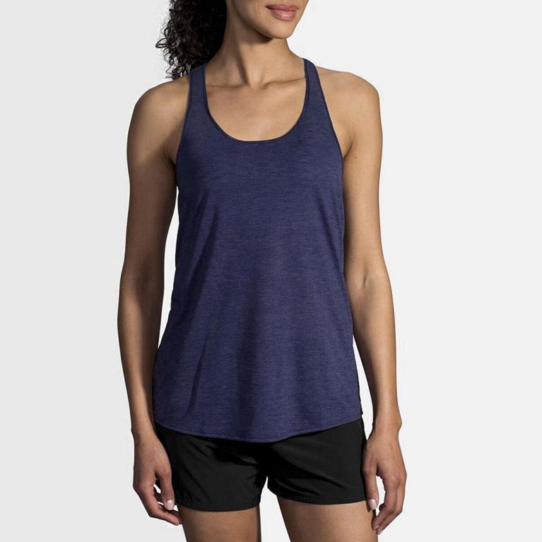 Brooks Distance Israel - Women's Running Tank Top - Blue (76452-ASWF)